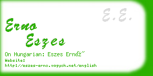 erno eszes business card